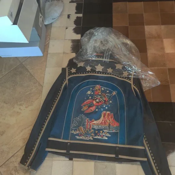 Double D Ranch leather jacket size 2x New - Picture 1 of 4